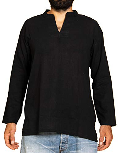 PANASIAM shirt, RZI-02, no Button, Black, XXXL, longsl.