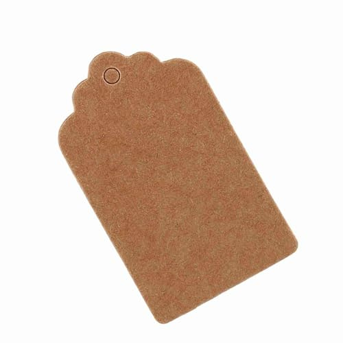 300 Stück Kraftpapier Etiketten, Geschenkanhänger, 5x3cm für Geschenkverpackung