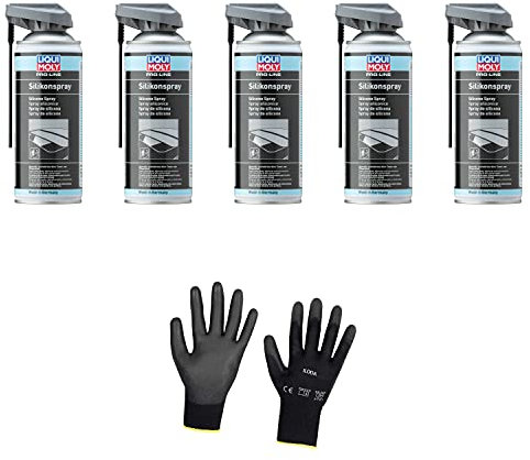 Iloda 5xOriginal Liqui Moly 400ml Pro-Line Silikonspray 7389 Schutzhandschuhe