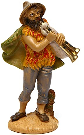 Holyart Mann mit Dudelsack für 10 cm Krippe