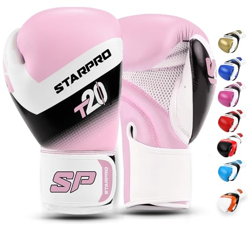 Starpro Boxing Gloves with Wrist Support & Protection Sparring Training Bag Gloves for Men & Women 8oz 10oz 12oz 14oz 16oz