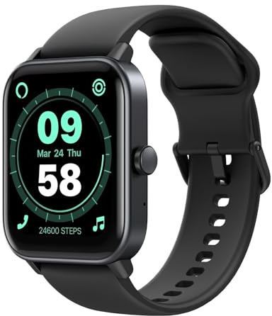 SMARTY2.0 - Smartwatch SW038A - Colore Nero - Assistente Vocale Alexa Integrata, Chiamate Bluetooth, 14 Modalità Sport, Display da 1.8 - Cinturino in Silicone - Dimensioni 46.5 x 40.5 x 13 mm