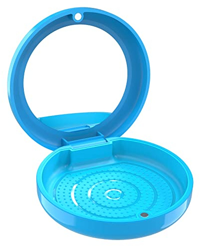 BVN Boite Appareil Dentaire avec Miroir: Boite a Dentier, Boite Gouttiere Dentaire Orthodontique, Rangement Appareil Dentaire, Boite Porte Etui Prothese Dentaire, Cas de Retenue Adulte Enfant Noir