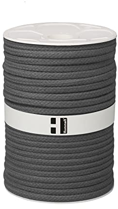 Hummelt® Cotton cord (H) 10mm 50m grigio in rotolo