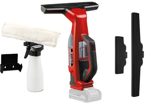 Einhell Akku-Fensterreiniger BRILLIANTO Power X-Change (18 V, 28 cm lange Saugdüse, streifenfreie Reinigung, inkl. Sprühflasche mit Mikrofasertuch, Düsenset, ohne Akku)
