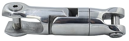Ankerwirbel für 10/12mm, 316 Edelstahl 3 Abschnitt Ankerverbinder Boot Anker Drehverbinder Boat Anchor Swivel Connector Doppelgelenk Hardware Kette Mooring für Marine Ankerverbinder Schiffszubehör