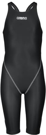 arena Powerskin ST Next baddräkt i ett stycke för flickor, FINA-godkänd tävlingsdräkt, baddräkt för flickor av återvunnet material, fodrad onepiece för flickor med förstärkta remmar