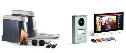 SCS Sentinel – MBA0103 Motorisation bras articulés portail battant & PVF0042 - Interphone vidéo filaire avec badges - option RFID - Ecran tactile - 7 pouces