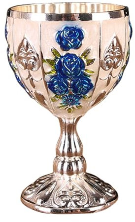 Maciun - Vaso de cálice, copa de cáliz | Copas de vino vintage de aleación de zinc de 30 ml - Adornos de armario de vino para boda, bar de casa, regalo de vaso, taza pequeña