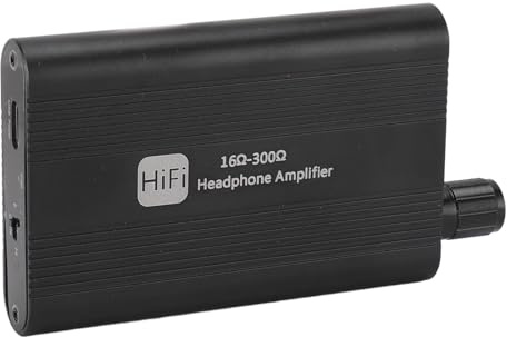 Amplificateur de Casque Portable, Amplificateur de Casque 16-300Ω, Amplificateur D'écouteur HiFi AUX 3,5 Mm avec Commutateur de Gain à Deux étages, pour Téléphones MP3 MP4,