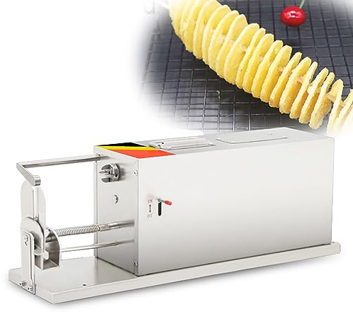 Annuod Affettatrice Elettrica per Patate Tornado, Affettatrice Automatica per Patate Fatte in Casa, Tornado, Tagliapasta A Spirale per Patate Verdure, Tornado Affettatrice A Spirale per Zucchine