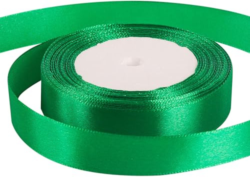20mm Dark Green Ribbon for Gift Wrapping 22M,Dark Green Satin Ribbons Fabric 20mm Christmas Day Decorative Ribbon, Gift Wrapping Ribbons for Crafting, Wedding Party Decoration