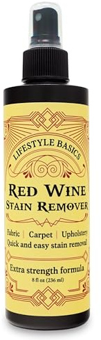 Red Wine Stain Remover Spray Cleaner 8oz | For Clothes, Carpet, Tablecloth, Fabric, Upholstery, Laundry | Fast, On-the-Go Wine Spot Treatment