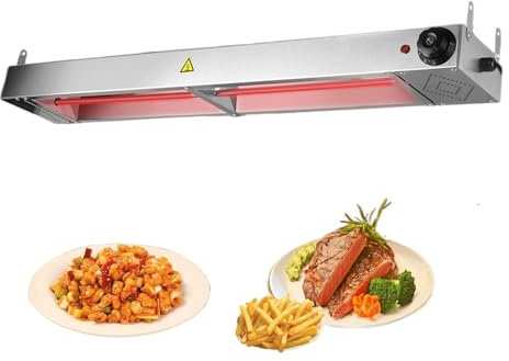 Kindevieft Chauffe-Plats éLectrique, Lampe Chauffante pour Aliments, Bande Chauffante avec Cordon Et Prise, Chauffe-Plats Commercial, Lampe Chauffante pour Aliments, Lampe Chauffante,90cm