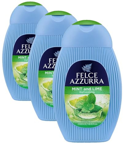 Felce Azzurra - Doccia Shampoo Menta e Lime, Rinfrescante - 250 ml (Confezione da 3)