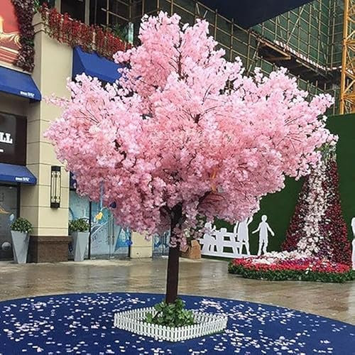 Sohodoo Flores Artificiales for decoración al Aire Libre Cereza/árbol de Flor de Cerezo japonés, Sala de Estar, Boda, Pared, Plantas de jardín, simulación de Flores Falsas(5mx4m)