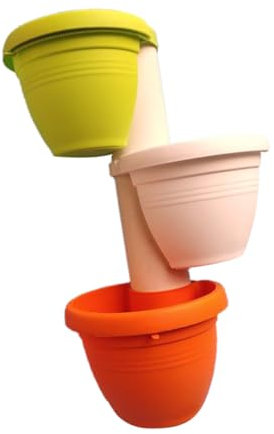 Parliky 3er-Pack Rohrblumentopf Wandbehang-blumentopf Dekorativer Hängekorb Für Leicht Zu Bewegen Und Zu Reinigen Material