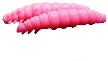 Libra Lures Larva 30mm | Forellenköder Supersoft | Inhalt: 15 Stück | Aroma: Krill | Farbe: 017 / Bubble Gum