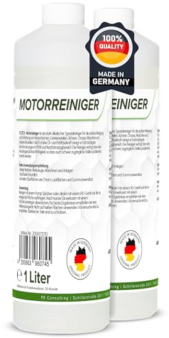 Flotex® Motorreiniger - 2x1L Konzentrat – Reiniger-Konzentrat für den Motor - Motorraum Reiniger & Entfetter - Motorsystemreiniger & Pflege von Auto, Motorrad & Anderen Kfz