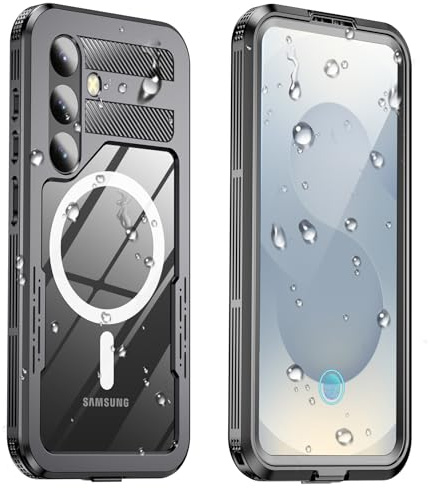 WIFORT für Samsung Galaxy S25 Plus Hülle, IP68 Wasserdicht Handyhülle Samsung S25 Plus 360 Grad Schutzhülle, Outdoor Stoßfest Staubdicht Wasserfest Sturzfest mit Eingebautem Displayschutz, Schwarz