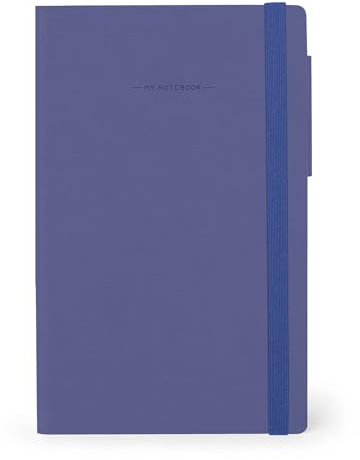 LEGAMI - Weißes Papier Notizbuch My Notebook, Future Dusk, Medium, FSC-zertifiziertes Papier, 192 Seiten, weicher Einband, elastischer Verschluss, 13 x 21 cm