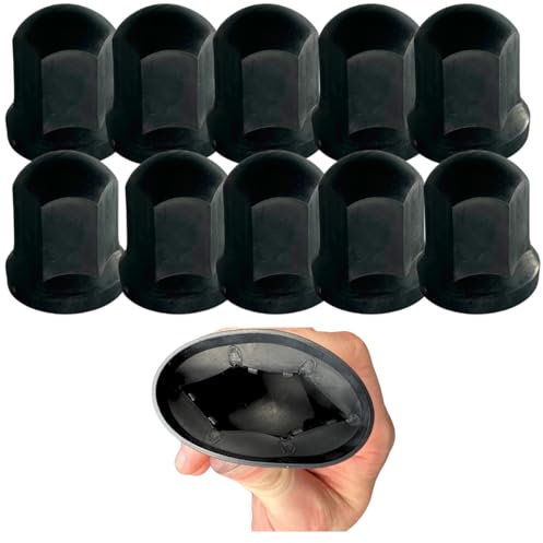 Web Truck Copridadi in gomma | Nero, cappucci lunghi | Copridadi Ø32/33 mm | per camion, autobus, rimorchi, accessori di sicurezza per dadi ruota con indicatore di svitamento