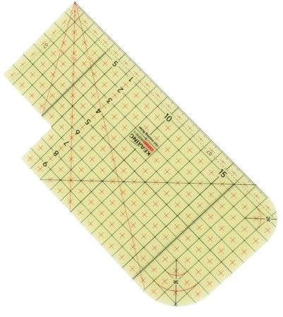 Marsred Bügellineal Hitzebeständig, Universal Bügelhilfe Heißes Lineal für Aufbügeln, Basteln, Messen, Hot Ironing Ruler (10 x 20 cm)