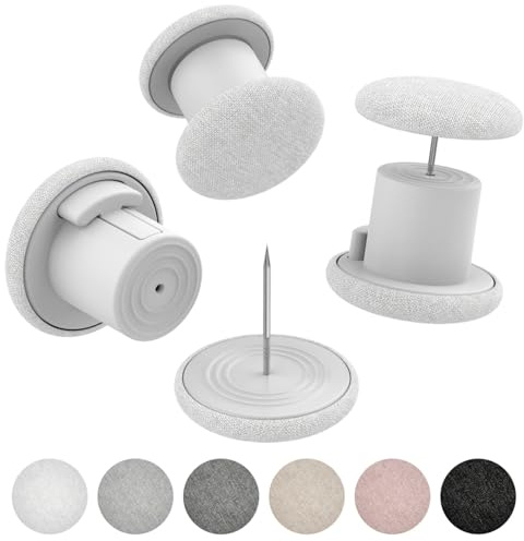 MAICOBI Duvet Pins and Clips – Double-Sided Fasteners to Secure Comforter in Cover, Soft Linen Duvet Cover Clips for Quilts, Cushions, and More (6, White)