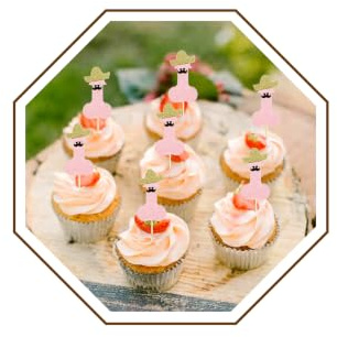 24PCS Bachelor Party Cupcake Toppers Hat Beard Bachelorette Pink Glitter Cake Topper Decorations for Funny Bachelorette Theme Party Bridal Shower Wedding Birthday Party Supplies