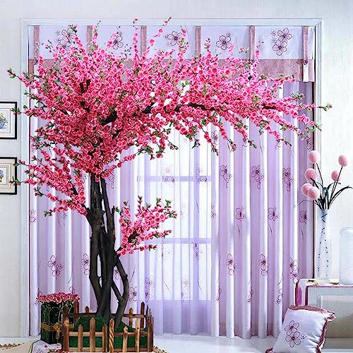 1,8x1,5 m / 5.9x4,9ft Plante de simulation rose japonais artificielle de fleur de cerisier artificielle fausse décoration de pêche à la fleur de soie Partyrestaurant Mall Decoration 1,5 * 1,5 m /