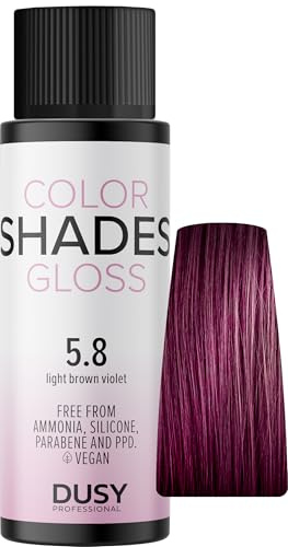 Dusy Color Shades 5.8 marrone chiaro viola 60 ml | rinfresca il colore dei capelli esistente | tinta gel crema senza ammoniaca