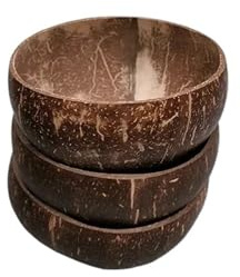 Generico Set di ciotole in cocco naturale, set cucchiai in legno protezione for stoviglie in per cucine e sale da pranzo(S 3PC)