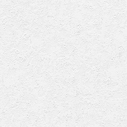 Manhattan Comfort Sophia Series Vinyl Textured and Paintable Design Large Wallpaper Roll, 21 W x 33' L, White