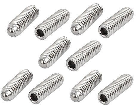 sourcing map 10stk M4x12mm 304Edelstahl Sechskant Madenschraube Set Schraube Feder Kugel DE de