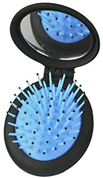 Cepillo de pelo plegable portátil con espejo