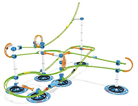 Quercetti Skyrail Pista Biglie per Bambini Sospesa 6 Metri Costruzioni per Bambini 7–14 Anni STEM Giochi Educativi Velocità, Gravità, Sfide di Fisica Regalo Bambino 10 Anni Maschio Giochi Montessori