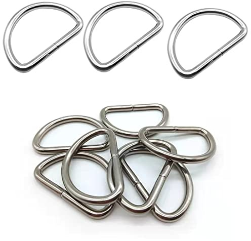 通用 CL-Link - 30 anillas en D de metal de 32 mm, anillas en D de acero, anillos en forma de D, para mochilas, cinturones, bolsos, cinturones, accesorios para manualidades