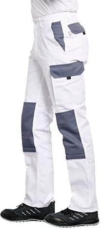 Pantalon de Travail Cargo Ultra résistant en Tissu 300 grm² avec Poches genouillères Ceinture élastiquée Dos réglable.