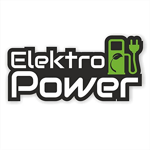 Folien-Zentrum - Elektroauto Elektro Power 12,5x6cm - hochwertiger Aufkleber Auto Tuning - Auto Sticker - Lustige Aufkleber für Auto - Stickerbomb - Autoaufkleber - Car Sticker - Made in Germany 32