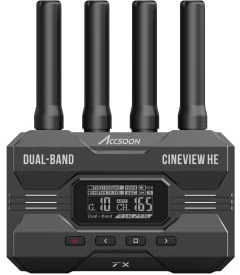 Accsoon CineView HE Transmitter Wireless HDMI Transmitter 1080p60 Wireless Video Transmission Device, Range 1200ft Latency <0.06s, 4 Devices Monitoring, Compatible with Cineview 2 SDI/SE/Quad-TX Only