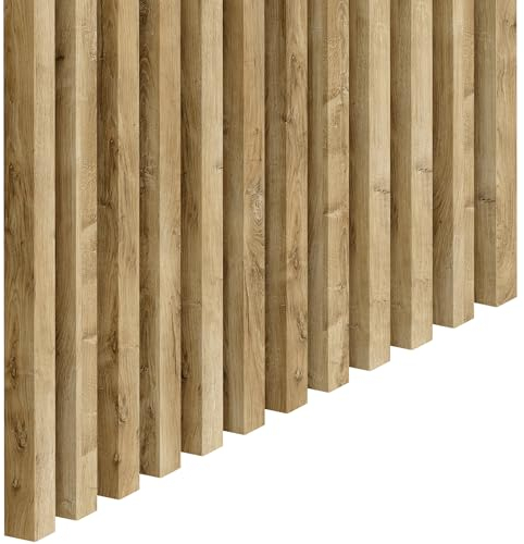 Lames Premium 3D Slim S 30 pièces, 20x20 mm, Panneaux muraux et meubles tridimensionnels panneaux de bois, panneaux muraux, aspect bois, mur à lattes
