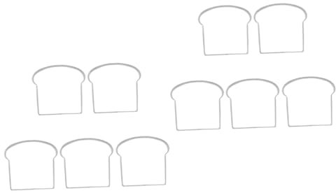 OUNONA 10pcs Quality Baking Tool Toast Shape Cookie Cutters Stainless Steel Cookie Molds for Biscuits Scones
