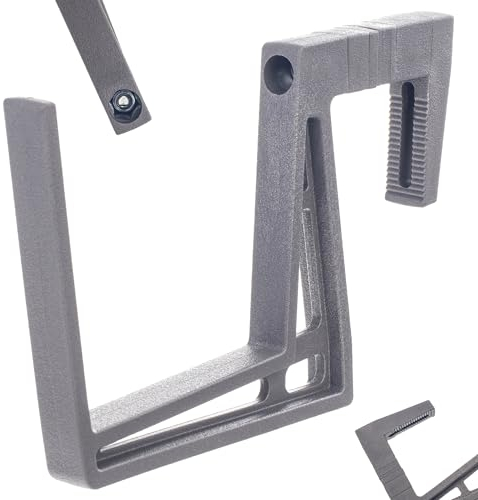 KADAX Balkonkastenhalter aus Plastik, Blumenkastenhalterung ohne Bohren, verstellbare Haken und Halter für Blumenkasten, Balkonkasten Halterung für Balkon (Anthrazit)