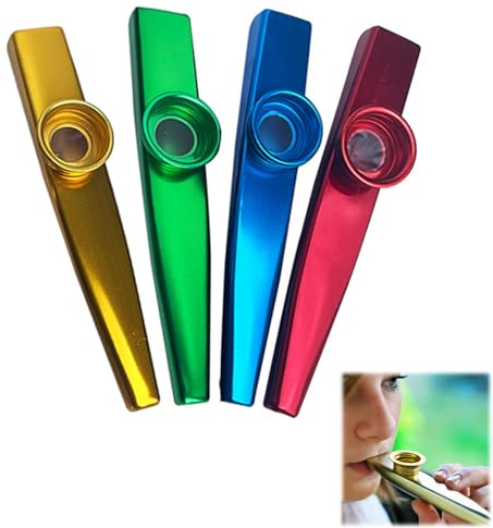 DAODAO Kazoo, Kazoo Saxophon, Mehrfarbig, Holz, Klassisch, 4 Stück