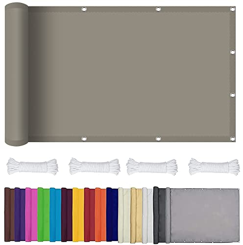 Sonnensegel Nach Maß mit Ösen 4.5 x 6 m Garten UV Schattennetz 95% UV Schutz Reißfestigkeit für Balkon Garten Sonnenschutz Outdoor, Taupe