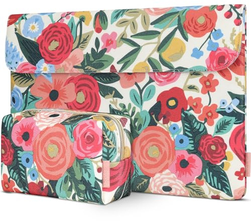 DOMISO 15,6 zoll Laptop Hülle Tasche Wasserdicht Laptophülle Laptoptasche Sleeve Schutzhülle für MacBook, HP, Dell, Asus Notebook,Rose