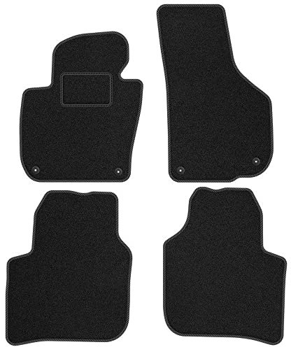 SMK Velours Standard fussmatten Auto passend für Skoda Superb II 2008-2015 - Standard, Gewebt, Grau fußmatten Auto - Erleben Sie neuen Fahrkomfort mit einem Velours- Auto fußmatten Satz für Ihr Auto