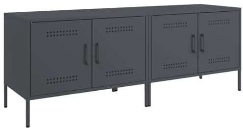 vidaXL TV-Schränke 2 STK. Anthrazit 68x39x50,5 cm Stahl