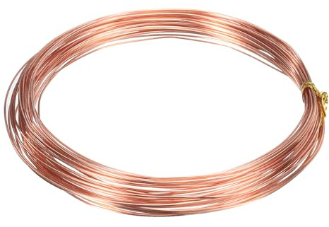 sourcing map 99.99% 22 Gauge 0.7mm Pure Copper Wire 10m/33 ft Soft Craft Copper Wire Tarnish Resistant Jewelry Wire for Jewelry Making Beading DIY Crafts Supplies, Copper
