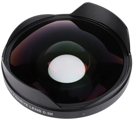 Asixxsix 0.3X Fisheye Lens, Aluminum Alloy Construction, Prime Lens Design, Manual Focus, 72MM Thread Mount, Wide Angle, Long Depth of Field